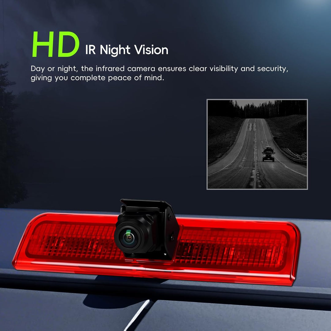 CAMECHO Bremsleuchte Rückfahrkamera HD Nachtsicht IP67 Wasserdichter Kamera für VW Caddy 2003-2015 B