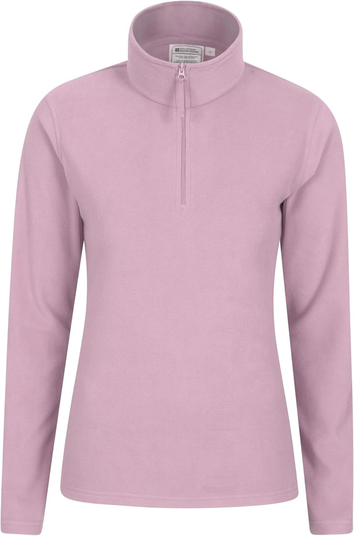 Mountain Warehouse Camber Womens Fleece - Lightweight Ladies Casual Sweater Top, Breathable, Zip Nec