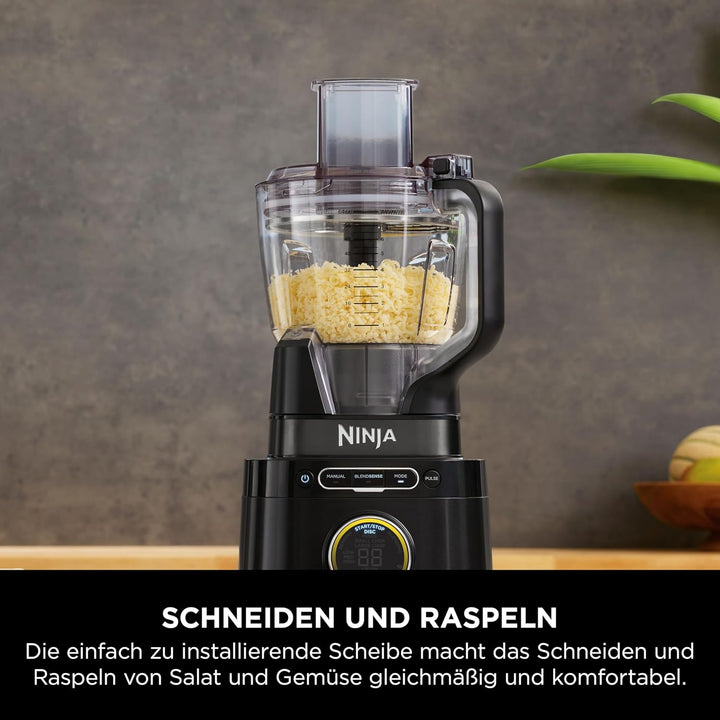 Ninja 3-in-1 Detect Power Blender Processor Pro, Schwarz, TB401EU | kraftvolle 1200W Küchenmaschine,