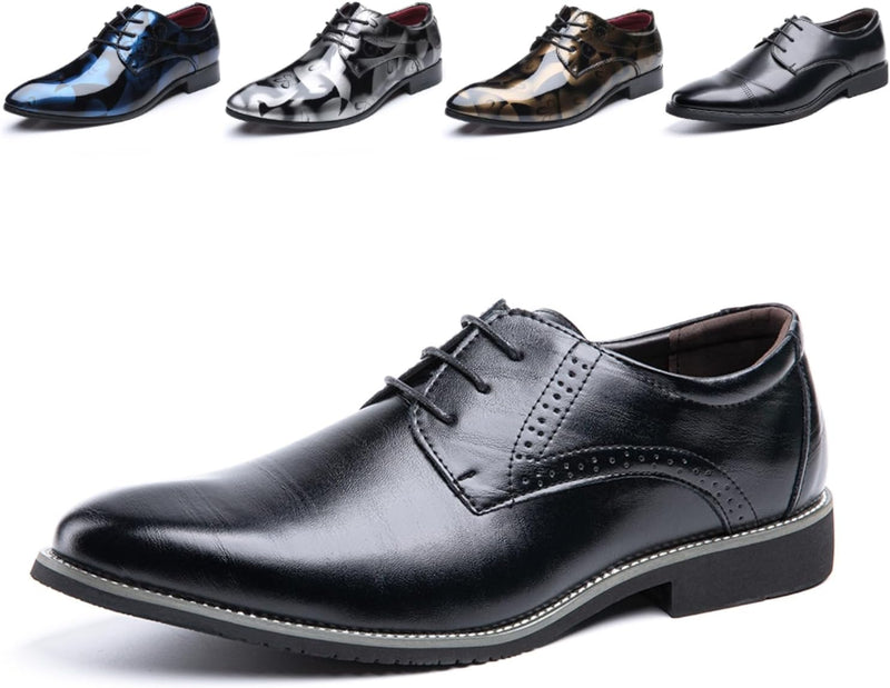 Anzugschuhe Herren Oxford Derby Schuhe Brogues Lederschuhe Hochzeitsschuhe Schnürhalbschuhe Business