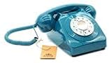 GPO 746PUSHAZU Nostalgie Telefon im 70er Jahre Design Azurblau Azorenblau Einzelbett, Azorenblau Ein