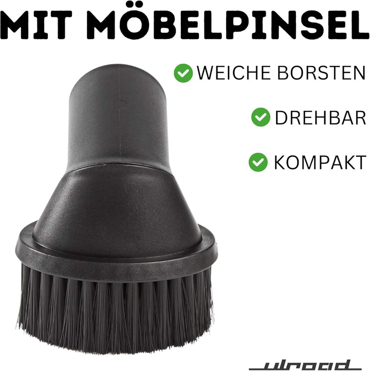 Set Staubsaugerdüse Möbelpinsel Fugendüse Polsterdüse passend für Makita DCL184 DCL280 DCL180 DCL286