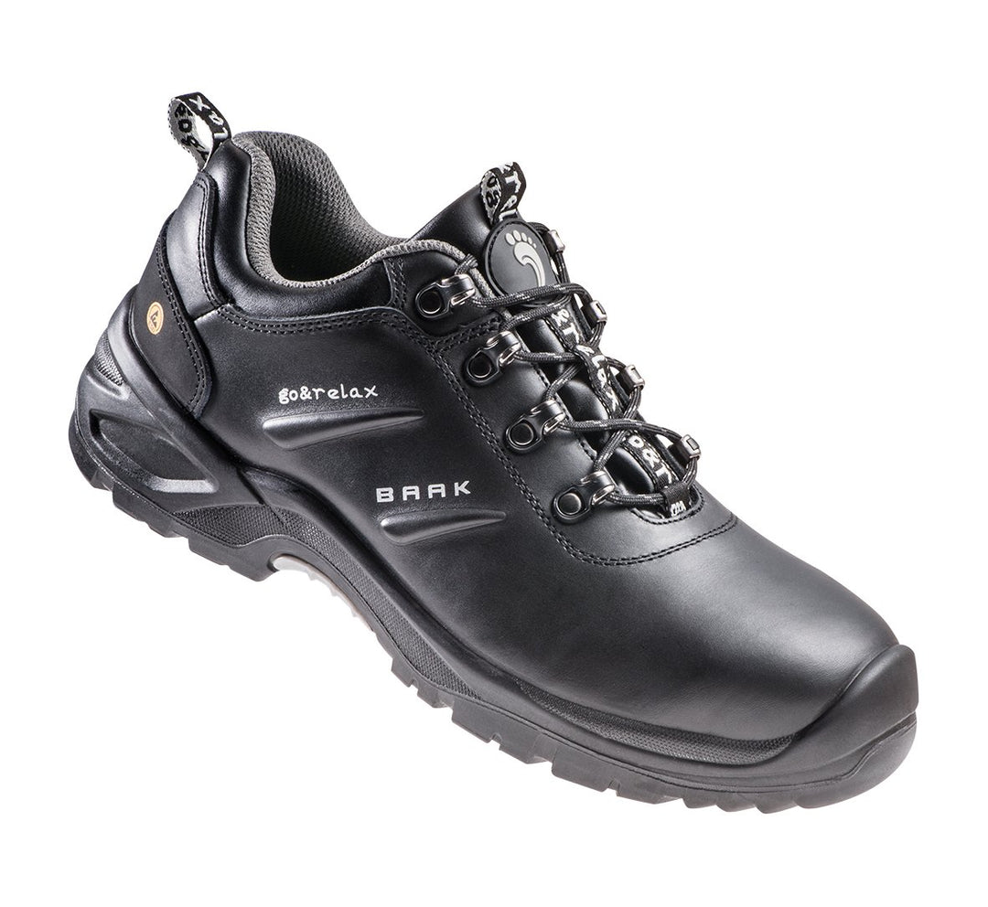 Sicherheitsschuh Harris Gr.43 schwarz Leder S3 SRC ESD EN20345 Baak, 7214N-43N 43 EU, 43 EU