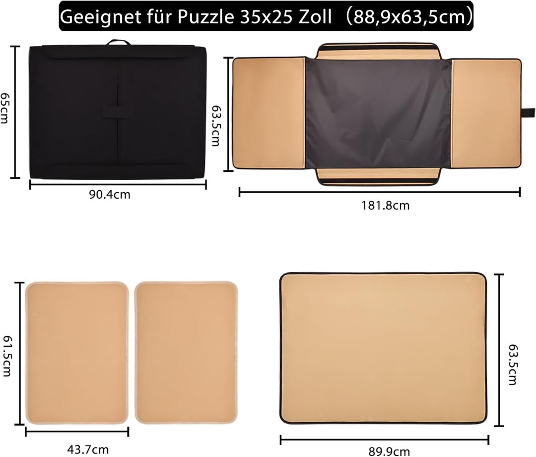 Truwheelz 1500 Teile Puzzlebrett, tragbares Puzzlebrett, Puzzletischplatte, Puzzle-Aufbewahrung mit