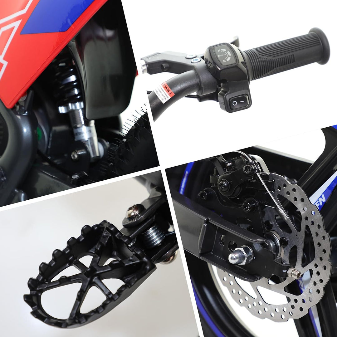 RFN SX-E350 36V Kinder Elektro Dirt Bike Elektromotorrad für Kinder 350W Motor 500W Spitzenleistung