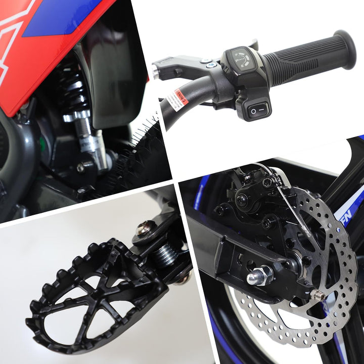 RFN SX-E350 36V Kinder Elektro Dirt Bike Elektromotorrad für Kinder 350W Motor 500W Spitzenleistung