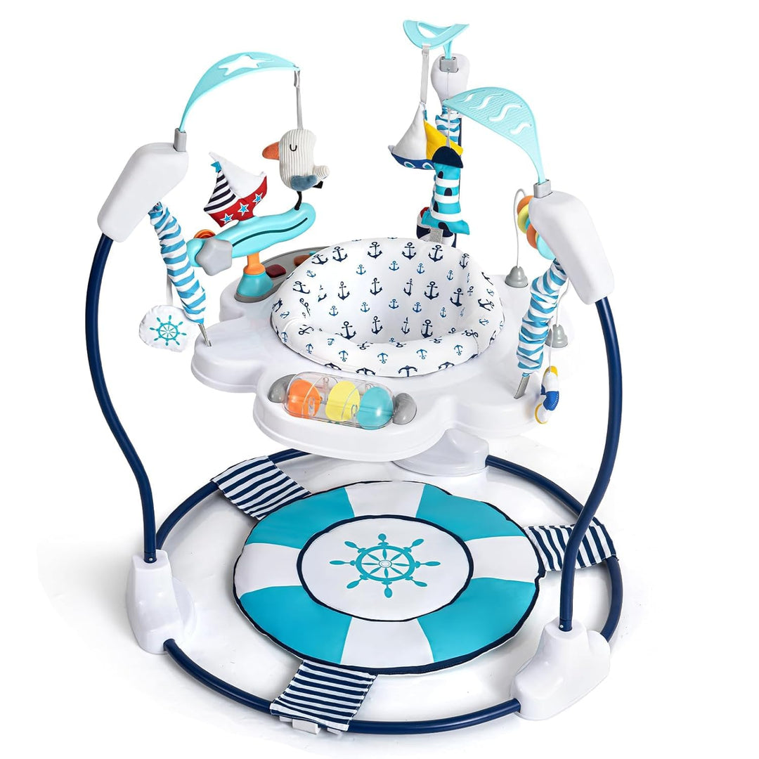LADIDA Stationäres Aktivitätszentrum für Babys, Babywippe, springend, 360 °, mit Musikspielzeug und