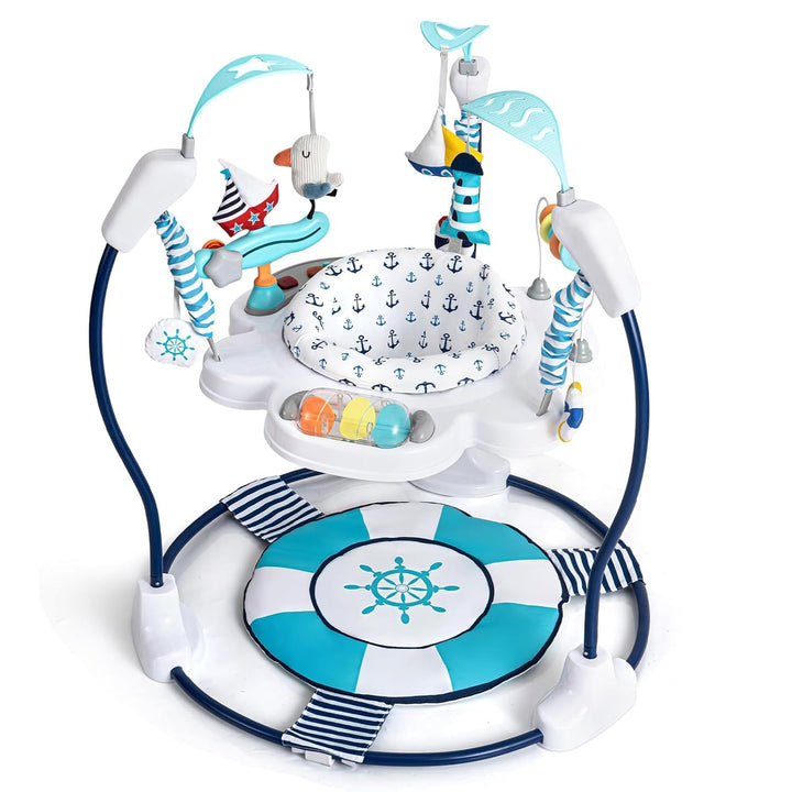 LADIDA Stationäres Aktivitätszentrum für Babys, Babywippe, springend, 360 °, mit Musikspielzeug und