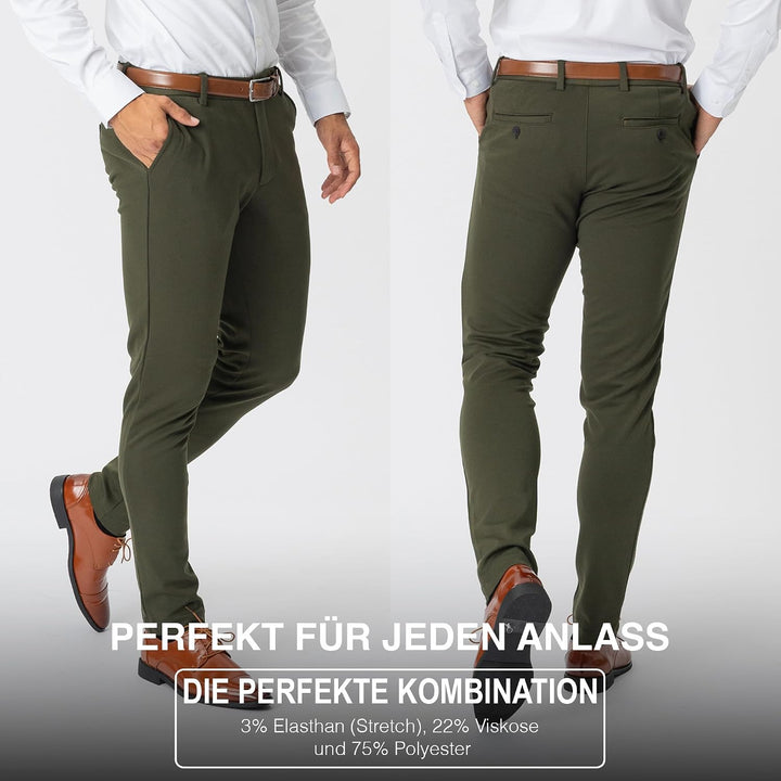 Performance Pants Herren - Stilvolle Slim Fit Herren Hosen Stretch - Hosen Herren Stretch - Angenehm