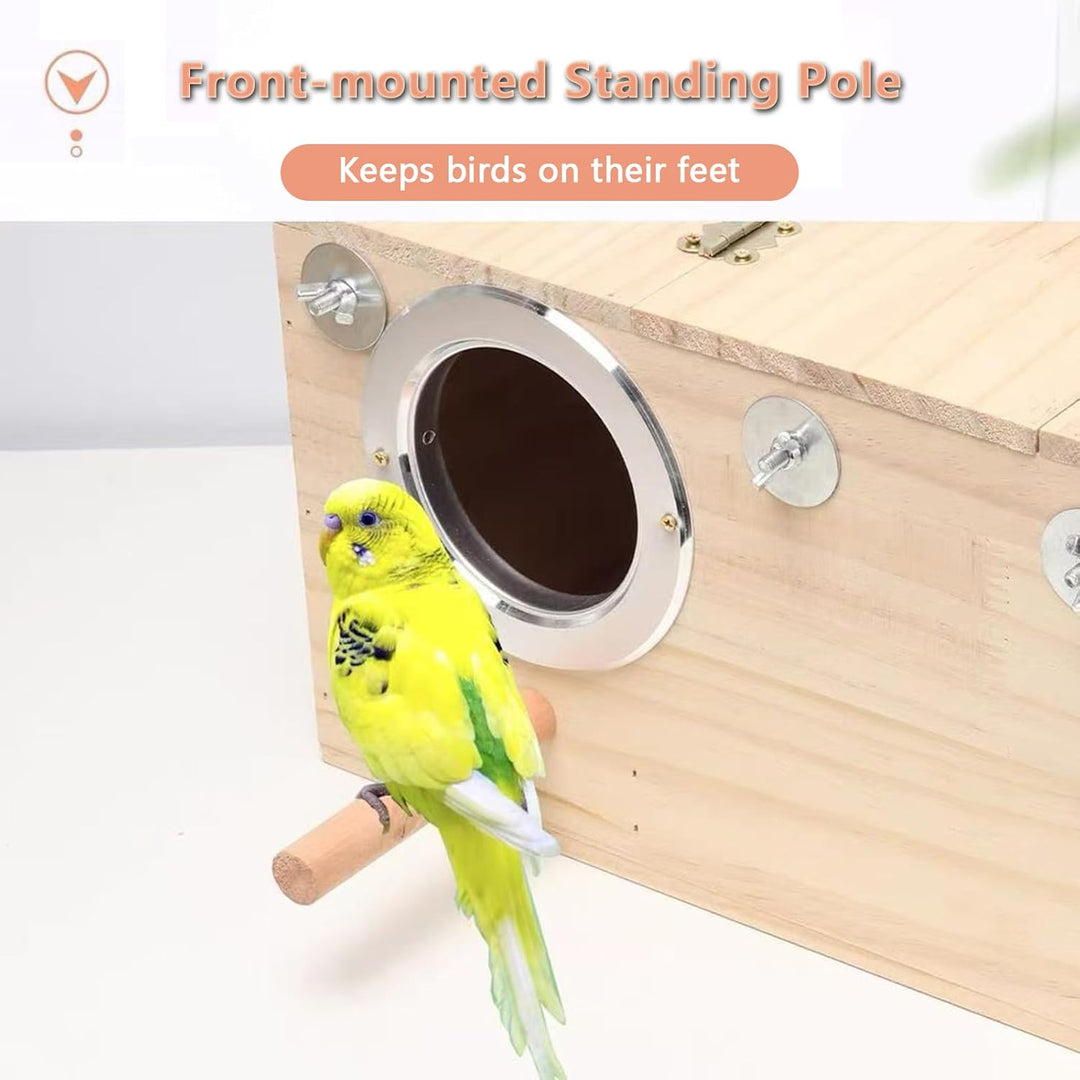 1 Stücke Massivholz Papagei Zucht Box,Durable Vogelzuchtbox Nistkasten Vogelhaus Nisthaus Vogelzucht