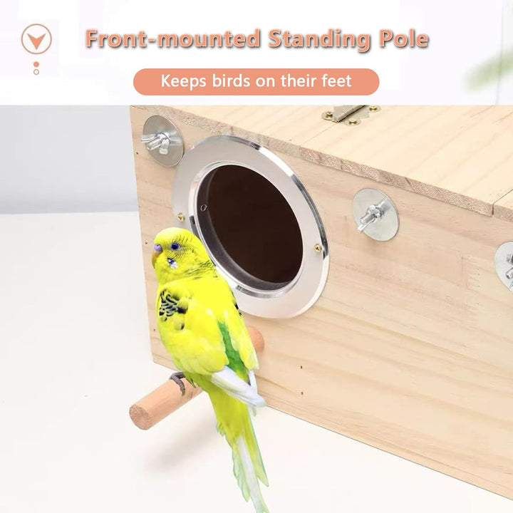 1 Stücke Massivholz Papagei Zucht Box,Durable Vogelzuchtbox Nistkasten Vogelhaus Nisthaus Vogelzucht