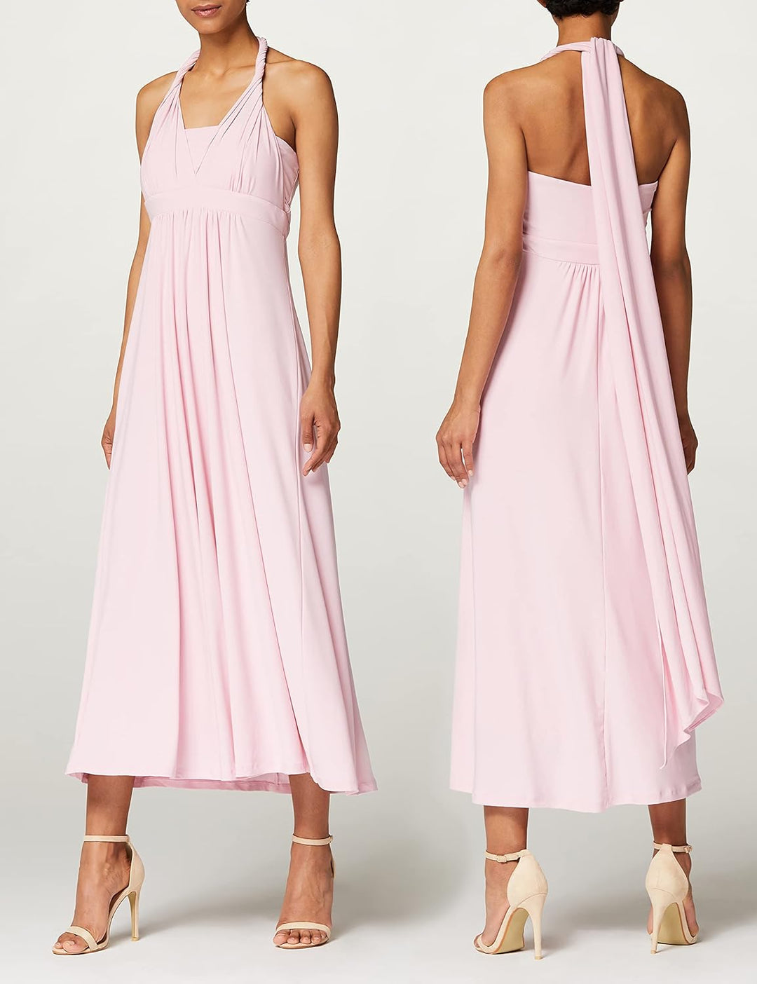 TRUTH & FABLE Damen Maxi A-Linien-Kleid, Rosa
