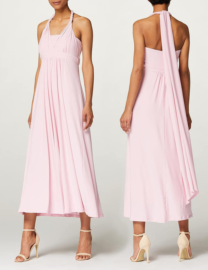 TRUTH & FABLE Damen Maxi A-Linien-Kleid, Rosa