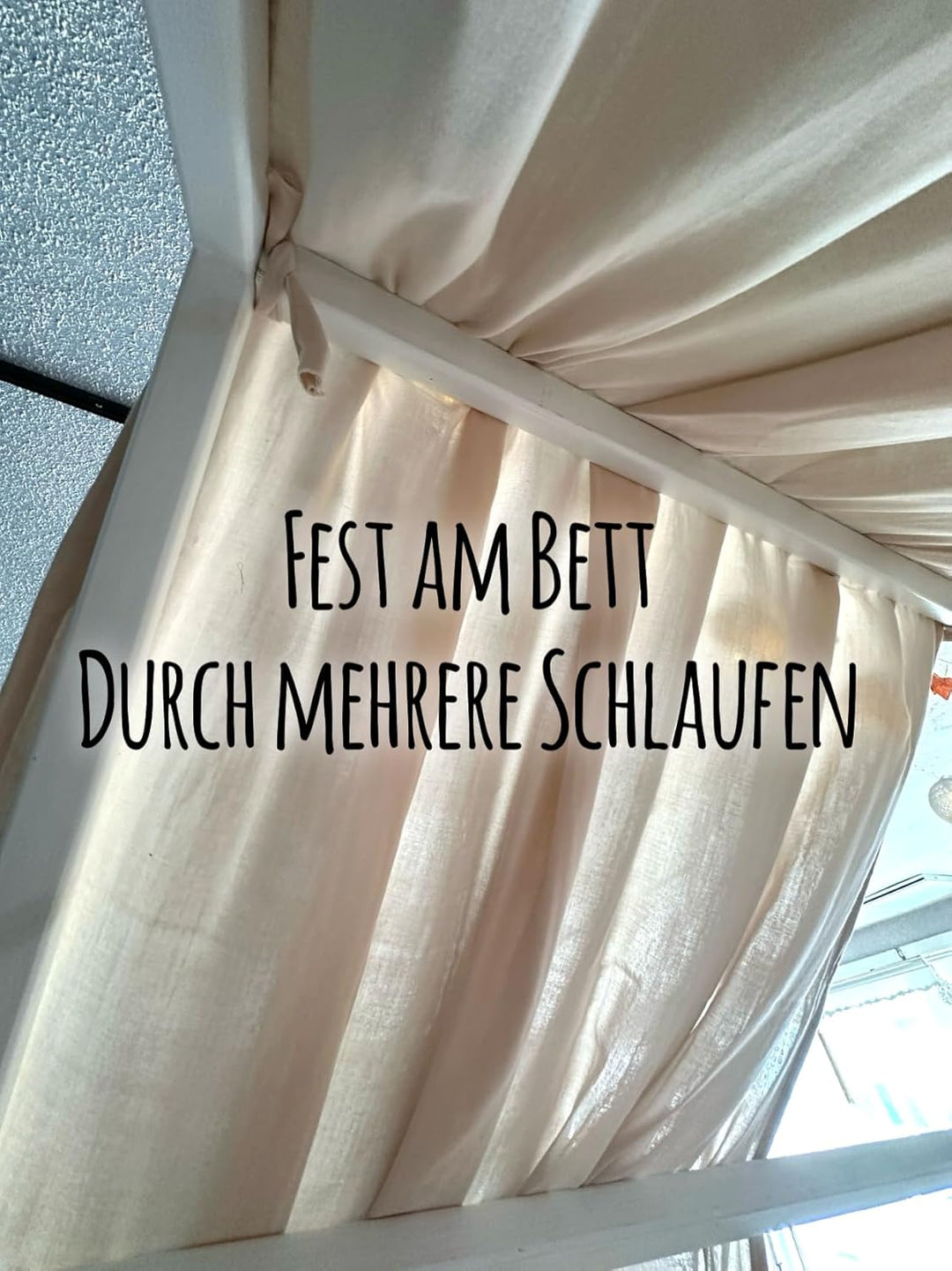 Baby Fancyroom extra breiter Betthimmel für Kinderbett Hausbett Himmel Vorhang Baldachin 100% Baumwo