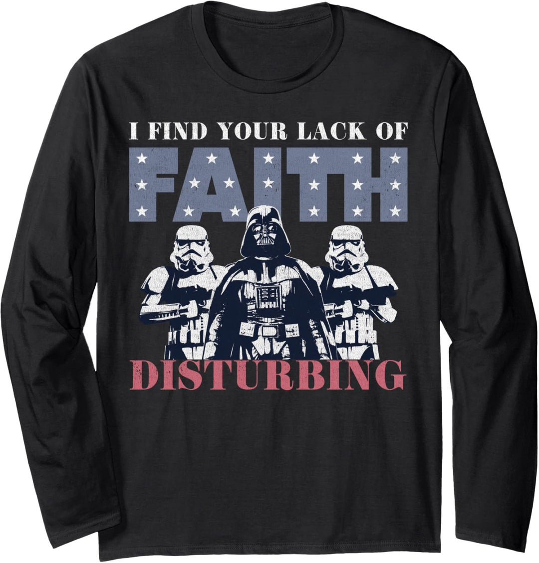 Star Wars Darth Vader Patriotic Lack Of Faith Langarmshirt