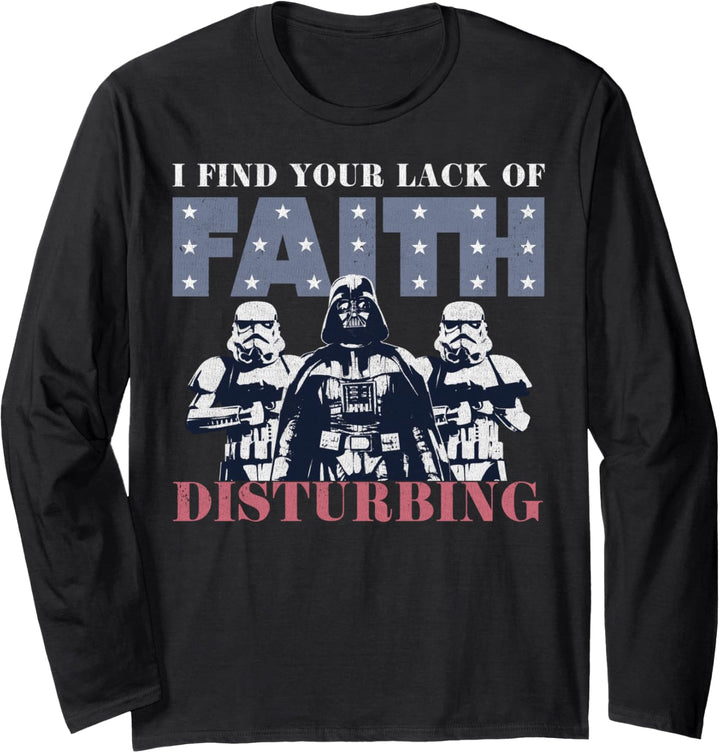 Star Wars Darth Vader Patriotic Lack Of Faith Langarmshirt
