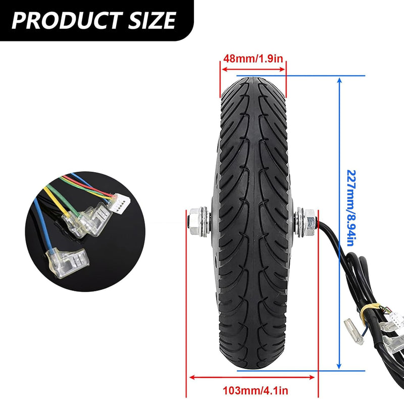 Ersatzräder Scooter Motor mit Vollgummireifen, Antriebsradmotor Passend 36V 350W Motor Motor Ersatz