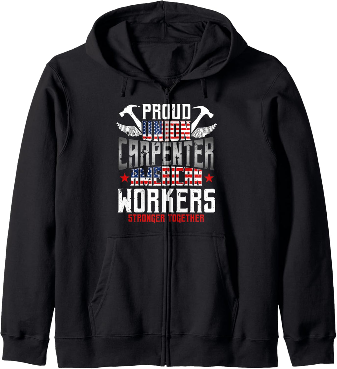 Carpenter Gifts Proud Union American Flag Patriotic Kapuzenjacke
