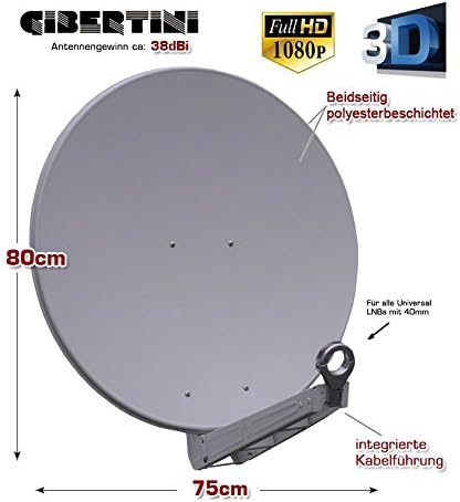 OP 75 SE - Alu-Antenne - weiss