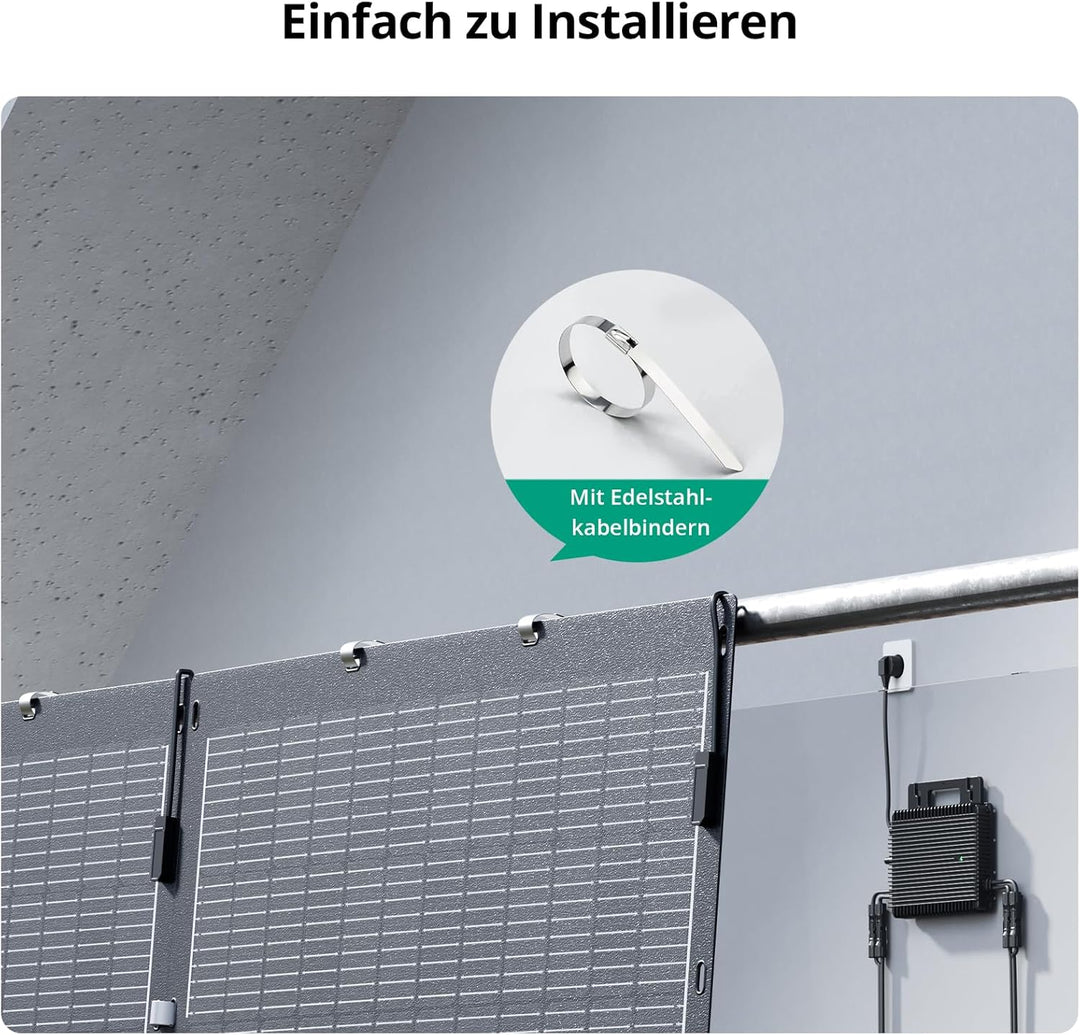 Zendure Flexibel Solarpanel 420 W (210 W x 2) für SolarFlow Balkonkraftwerk mit Speicher, IP68