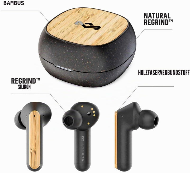 Marley The House of EM Redemption ANC SB Truly Wireless In Ears I Komplett kabellose Kopfhörer mit Q
