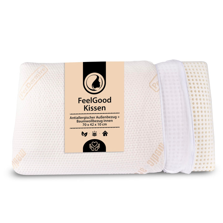 MaxxGoods Feelgood ortopädisches HWS Nackenstützkissen (70 x 42 x 9 cm) 70 x 42 x 9 cm Einzeln, 70 x