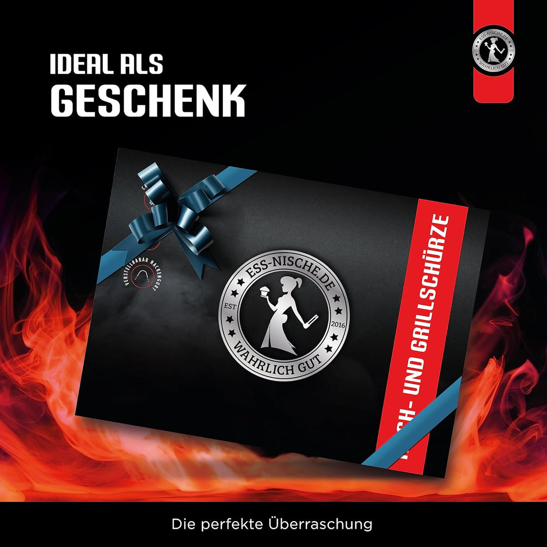 Ess-Nische® Kochschürze Grillschürze für Männer und Frauen - Küchenschürze für Herren - Ideal als Ge