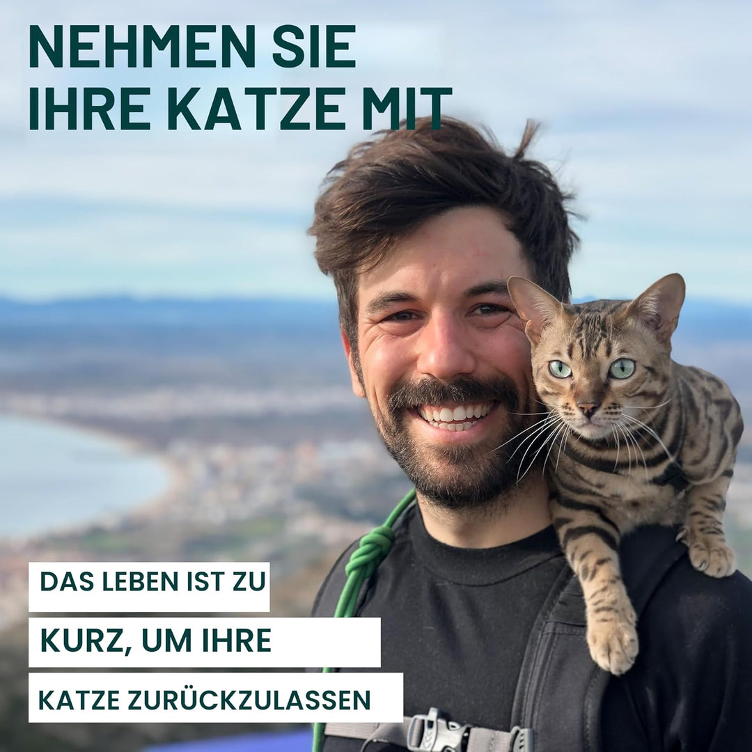OutdoorBengal Katzengeschirr und Leine, gross, ausbruchsicher, erstickungsfrei, leicht, einfach anzu