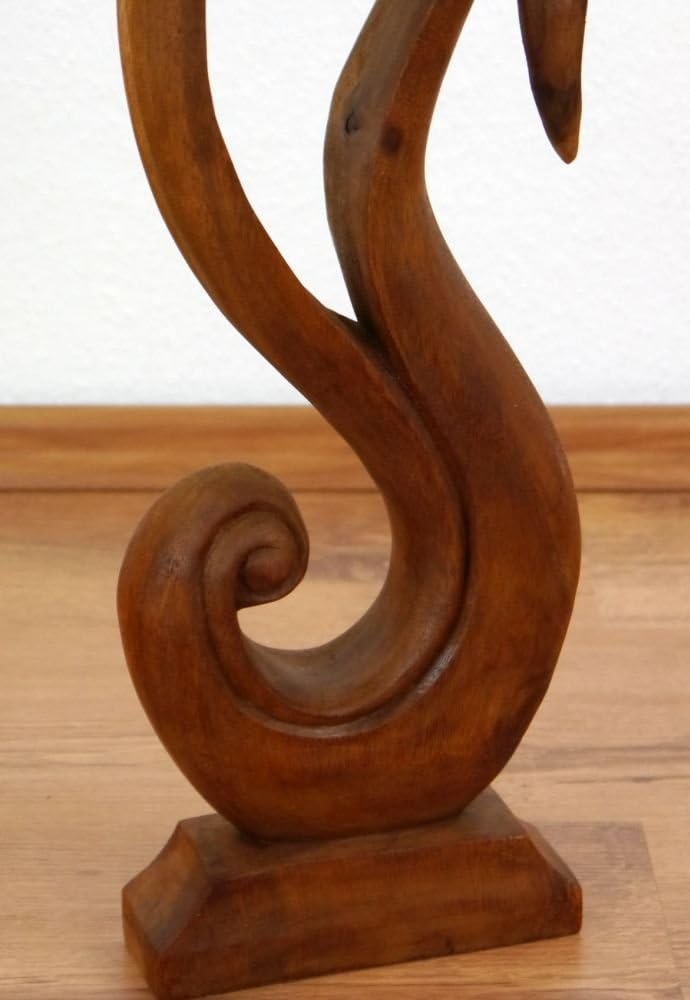 livasia Skulptur der Liebe und Geborgenheit, Holzfigur, Statue, Liebespaar, Dekofigur, (Handarbeit)