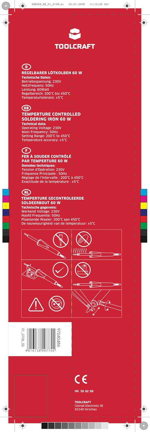 Schweisskolben SK60.0 für Kunststoffreparatur 220 V - 60W Regelbar - Kunststoff schweissen