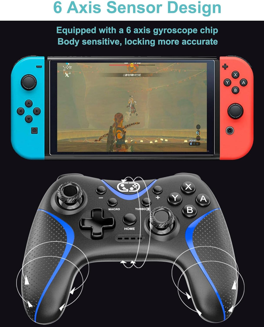 Switch Controller für Nintendo Switch/Switch Lite/Switch OLED,Switch Pro Controller mit Aufwachen,PC