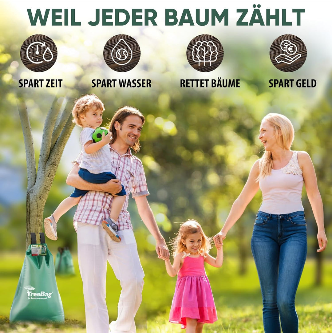Wassersack für Bäume 10 x 75L – UV-stabiler Baumbewässerungssack aus PE – Effektiver Bewässerungssac