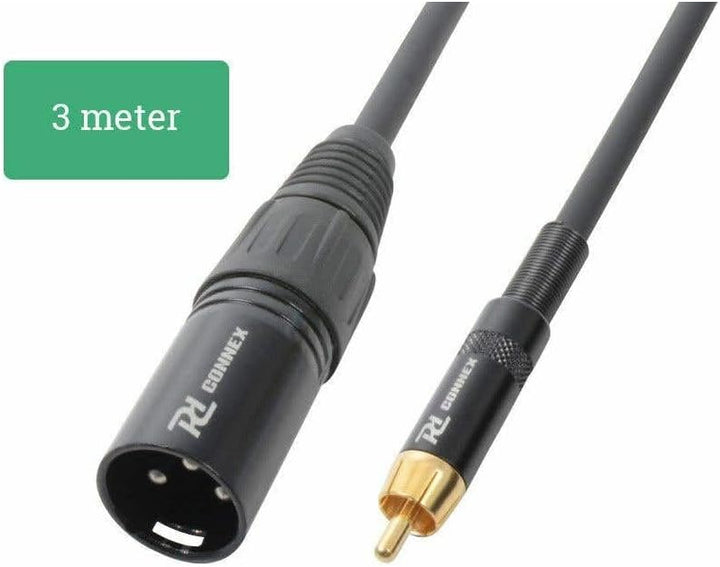 PD Connex Signalkabel Audiokabel RCA (m) - XLR (m) - 3 Meter, 3 Meter