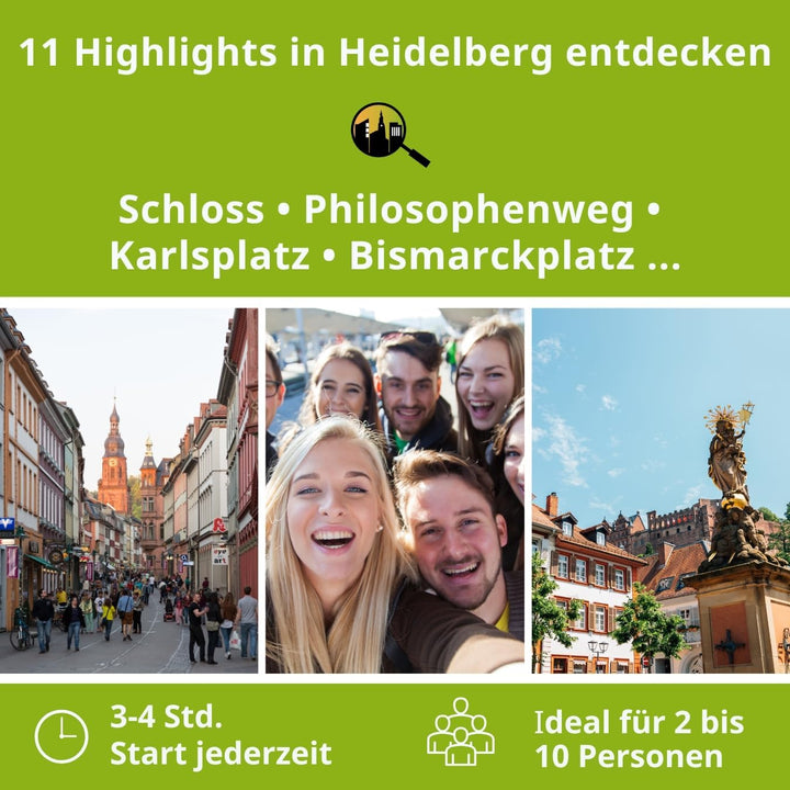 Schnitzeljagd Heidelberg: Stadtspiel Heidelberg als Schnitzeljagd für Familien, Klassenfahrten oder