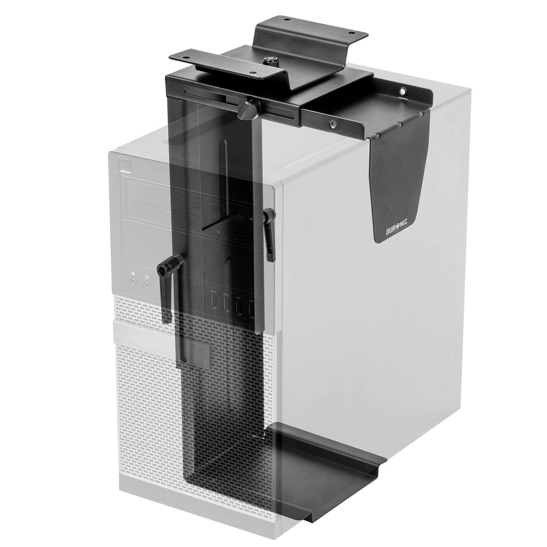 Duronic DMHD1 PC Halterung | Untertischhalterung 360° drehbar | Gehäuse Halter für ITX, Midi, Big To