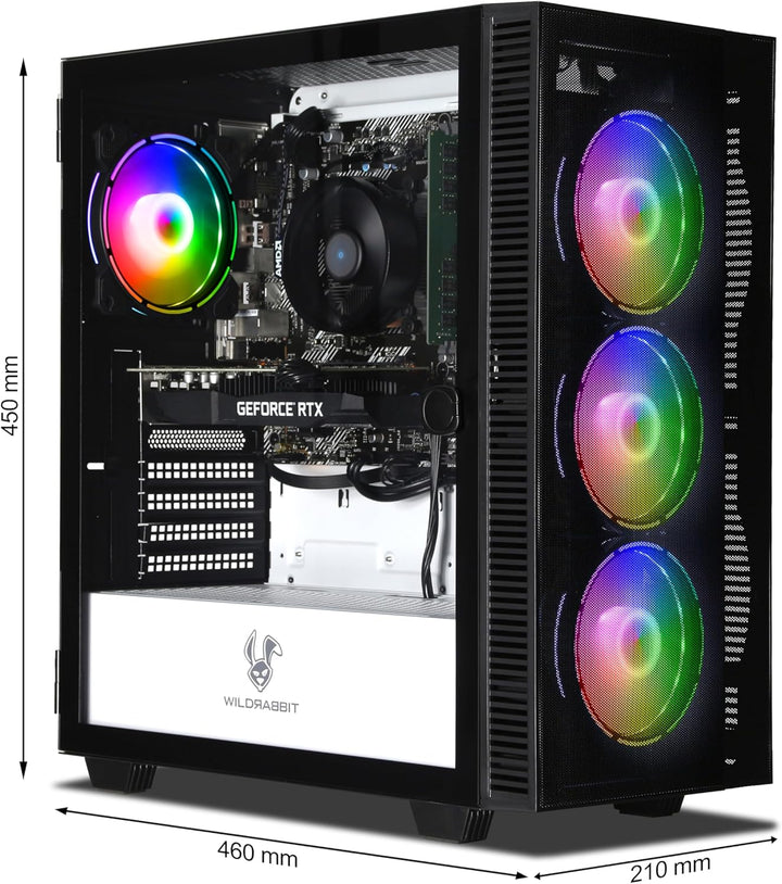 Ankermann Business Gaming V2 PC | AMD Ryzen 5 4500 | GTX 1650 | 16GB RAM | 1TB M.2 SSD | Wild Rabbit