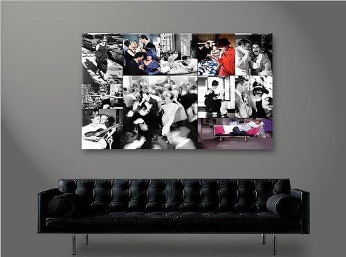 islandburner Bild Bilder auf Leinwand Audrey V7 Hepburn 1p XXL Poster Leinwandbild Wandbild Dekoarti