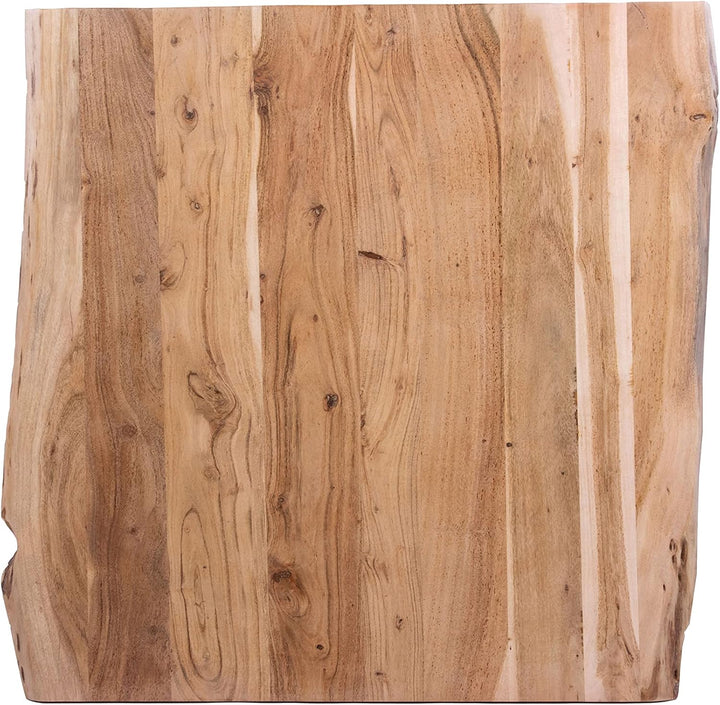 SAM B-Ware Couchtisch 90x90 cm Philipp, Sofatisch mit Ablage | Akazienholz massiv + naturfarben + la
