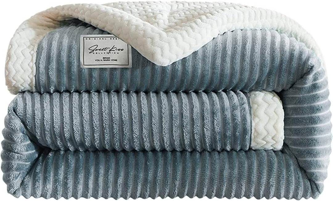 Ergocar Fleecedecke, Kuscheldecke Flauschig Weich und Warme, Sherpa Decke Doppelgesicht Dicke Decke,