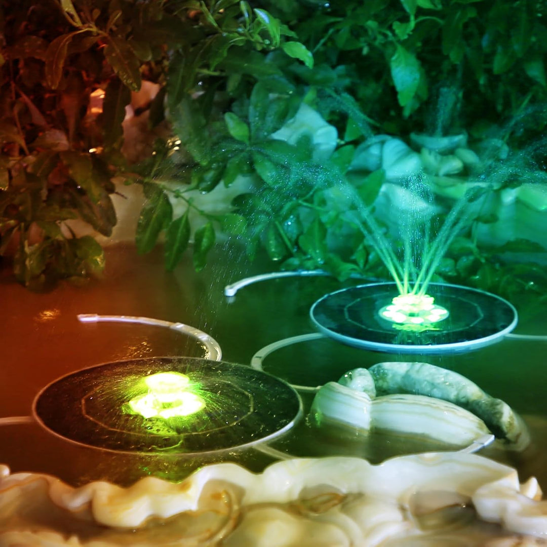AISITIN 3.5W LED Solar Springbrunnen für Aussen mit Fernbedienung, 2025 Buntes LED Solar Teichpumpe
