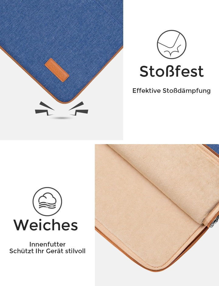 DOMISO Tasche Hülle für 14 Zoll Notebook Laptop Sleeve Case Wasserdicht Laptophülle Schutzhülle für
