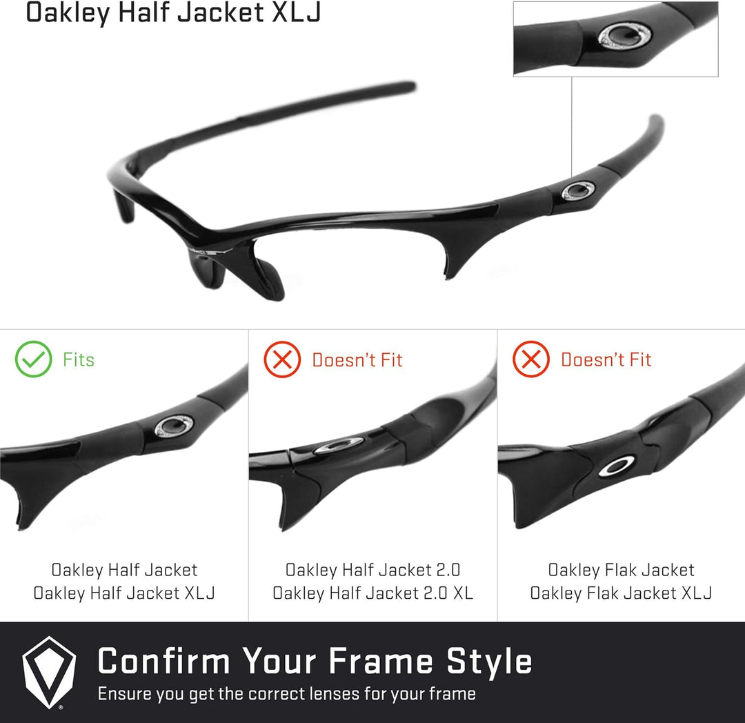 REVANT Ersatzgläser für Oakley Half Jacket XLJ - Kompatibel mit für Oakley Half Jacket XLJ Kristallk