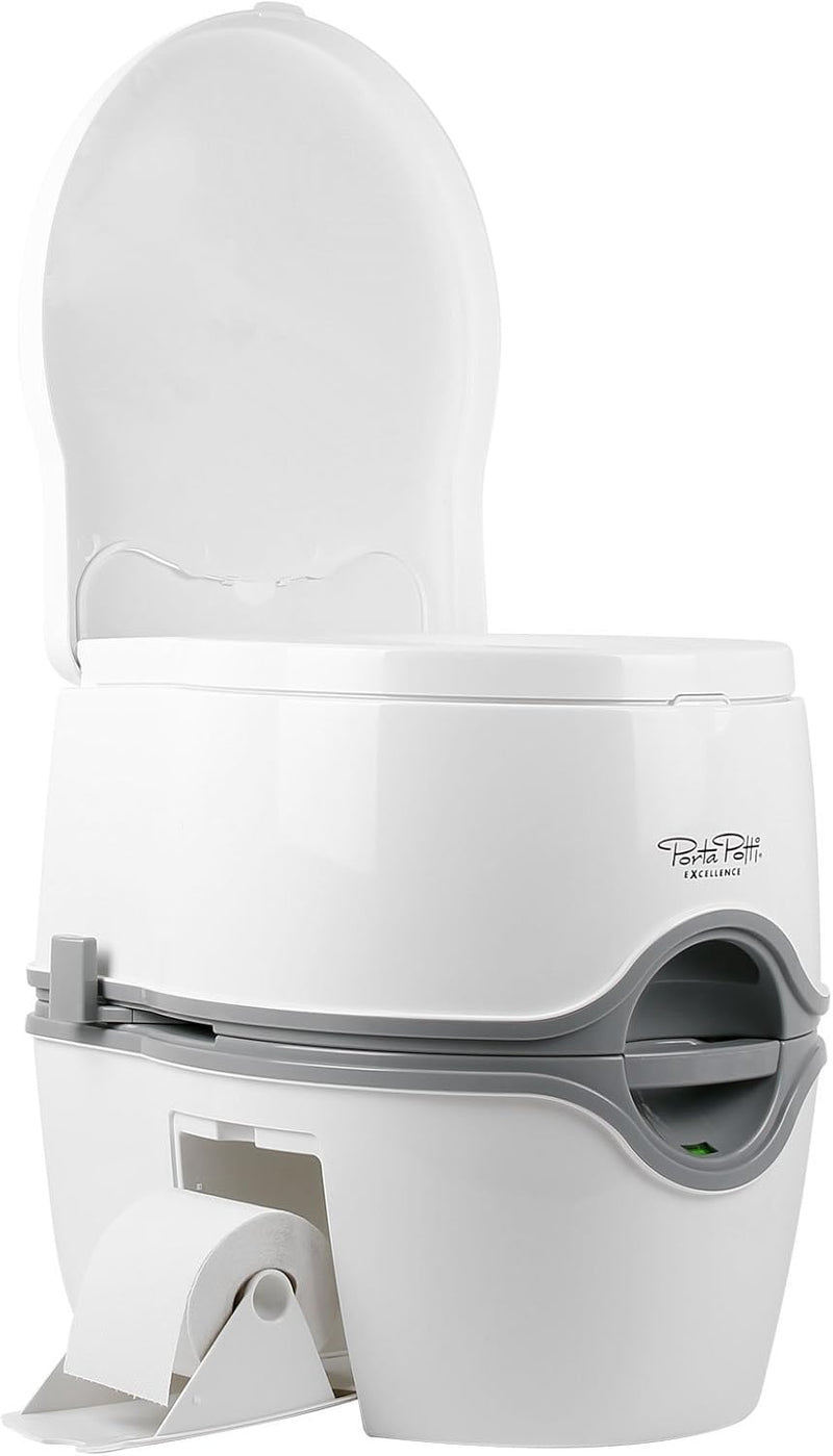 Thetford 92820 Porta Potti 565P Tragbare Toilette Qube, Weiss-Grau, 448 x 388 x 450 mm Porta Potti 5