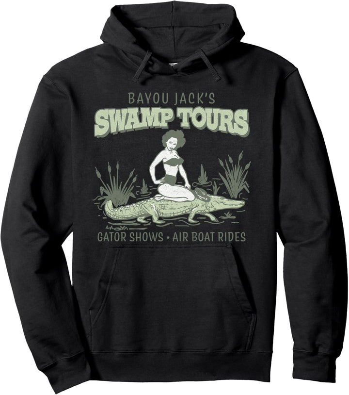 Retro-Pin-Up-Girl Louisiana Swamp tourt durch Vintage Pullover Hoodie