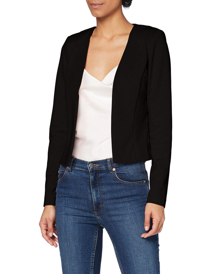 ICHI IHKATE Short BL Damen Blazer Kurzblazer Jacke Kurzblazer mit Stretch, 194008_black