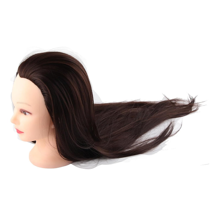 lyrlody 24-Zoll-Friseur-Übungskopf-Modellschaufensterpuppe aus 30% Echtem Haar Zum Schneiden, Flecht