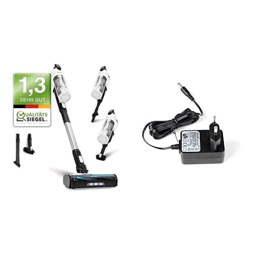 Levoit Akku Staubsauger mit Tierhaardüse + Adapter, Anti-Haar-Verwicklung, max 50min Laufzeit, 4-in-