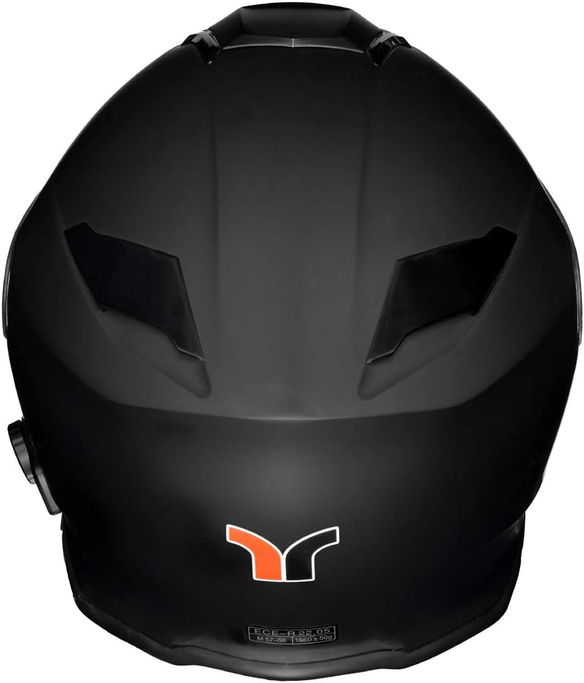 RS-983 Bluetooth Klapphelm Motorradhelm Conzept Motorrad Modular Helm rueger Schwarz Matt S (55-56),