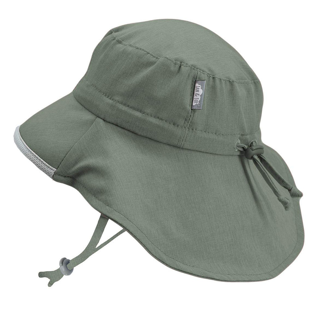 Jan &amp; Jul Kinder Grow-with-Me Aqua-Dry Abenteuer-Sonnenhut 2-5 Jahre Militär-Grün, 2-5 Jahre Milit&amp;