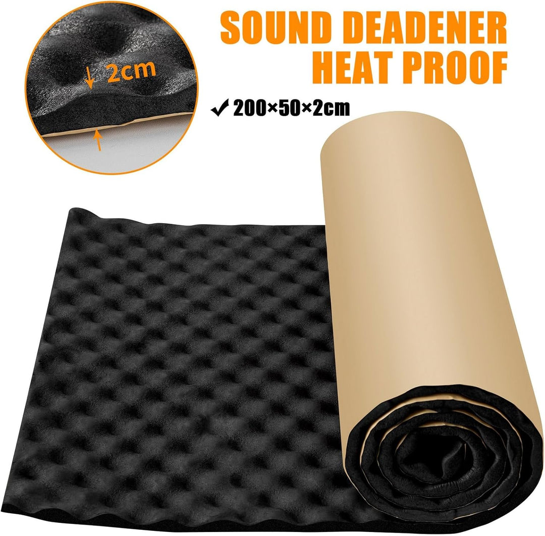 20MM 50cm x 200cm Dämmmatte selbstklebend Auto Schallschutzmatte Dämmung Isolierung Schallschutz sch